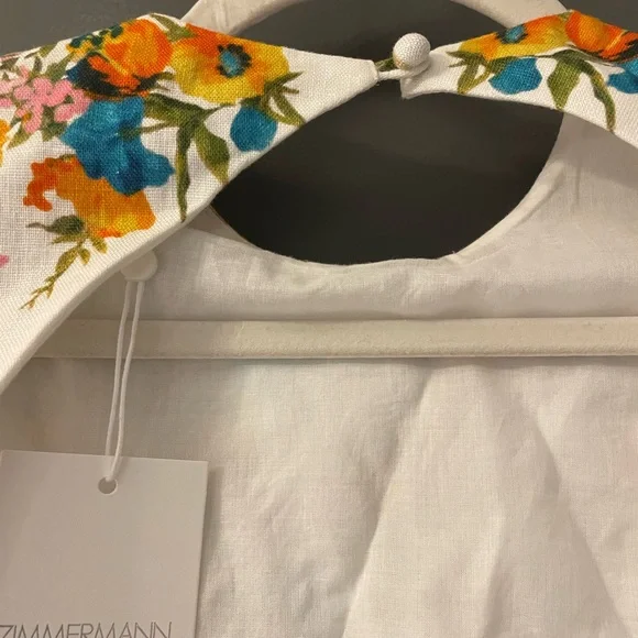 BNWT Zimmermann Estelle Tie Mini Dress Size 1 - Picture 6 of 11